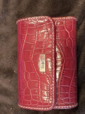 Liz & Co. Croc-Embossed Red Wallet
